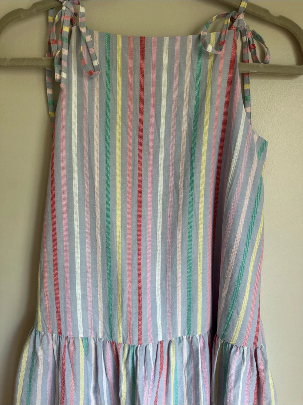 PLEAT Collection Girls Lydia Dress Sorbet Stripe NWT Size 14 Adjustable Strap